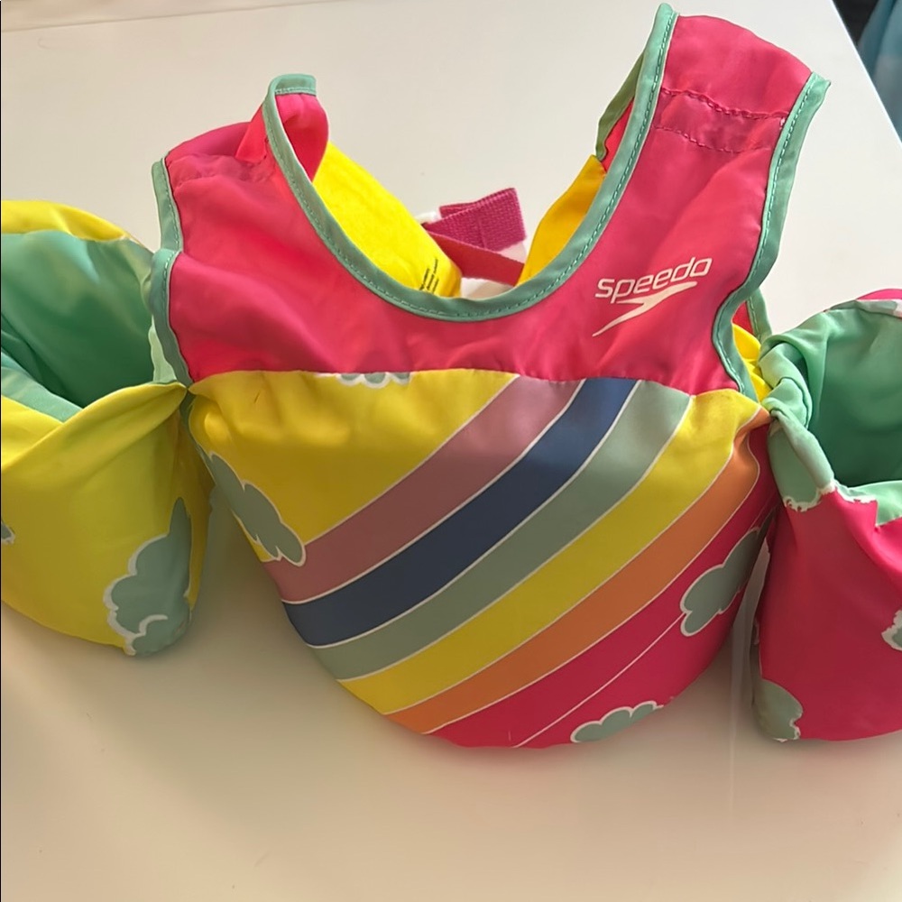Speedo Pink and Yellow Striped Bag